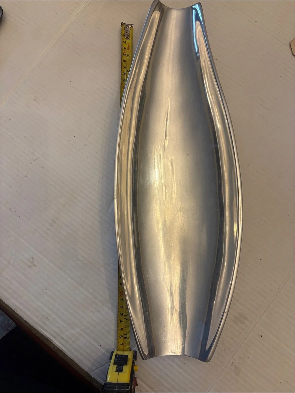 Pier 1 Shiny Silver Rectangular Serving Tray